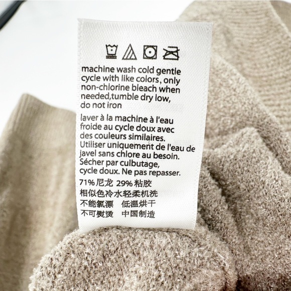 NWT Barefoot Dreams Coastal Cowl Neck Tunic Dark Khaki - Picture 6 of 9